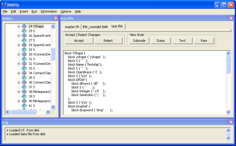 Room file (BARfly)